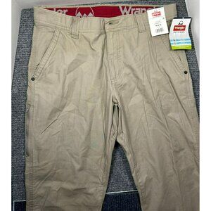 Wrangler Mens Outdoor Frontier Utility Pants Straight Fit Size 34x30 Beige 2-Way